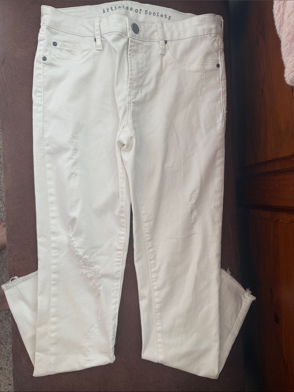 Articles Of Society White Denim Jeans - Size 28